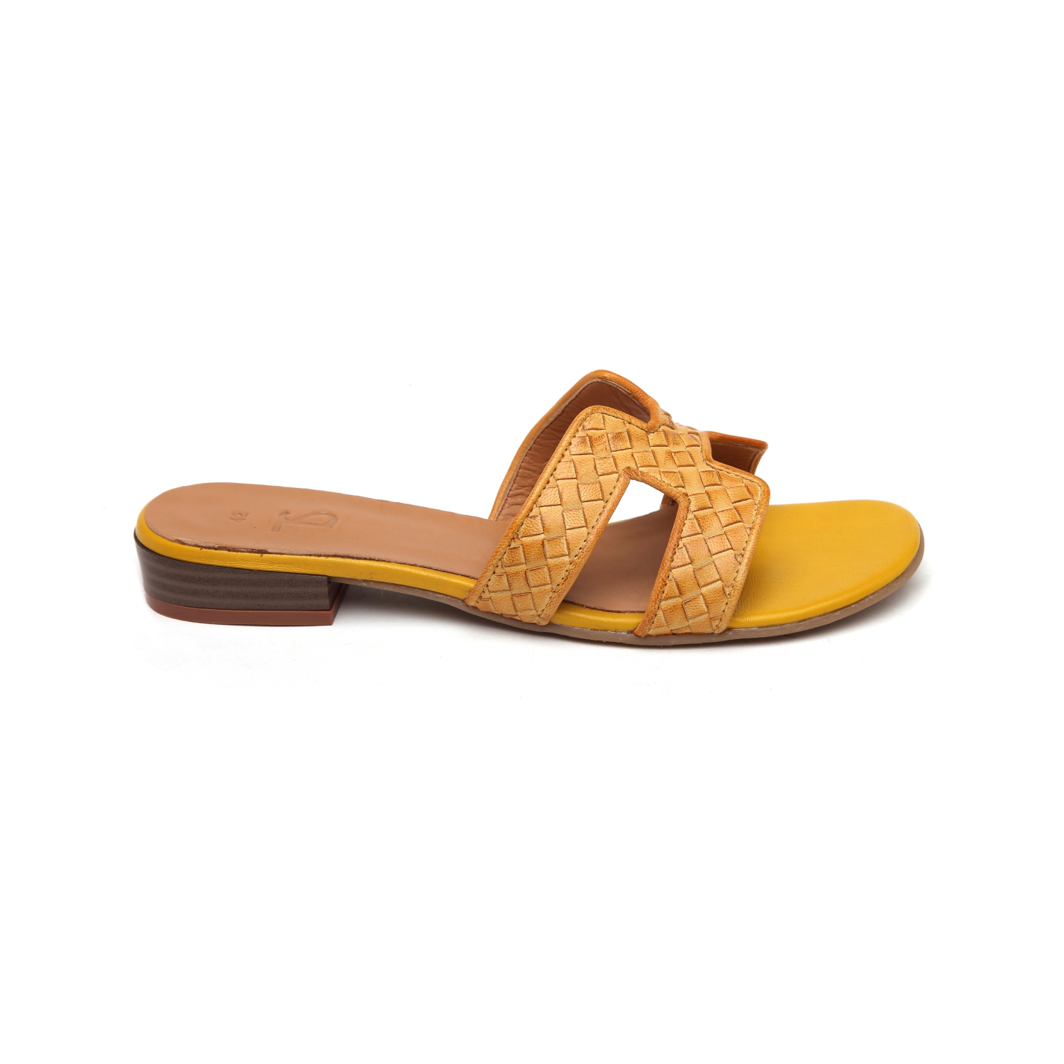 Buy Mustard Leather Sandals For Women | Indyverse